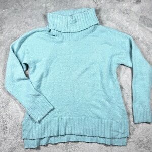 The Limited Ribbed Sweater Women's M Blue Cowl Neck‎ Pullover Soft